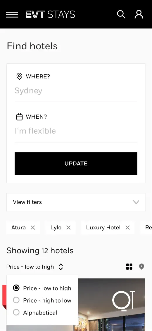 EVT Stays — Find hotels