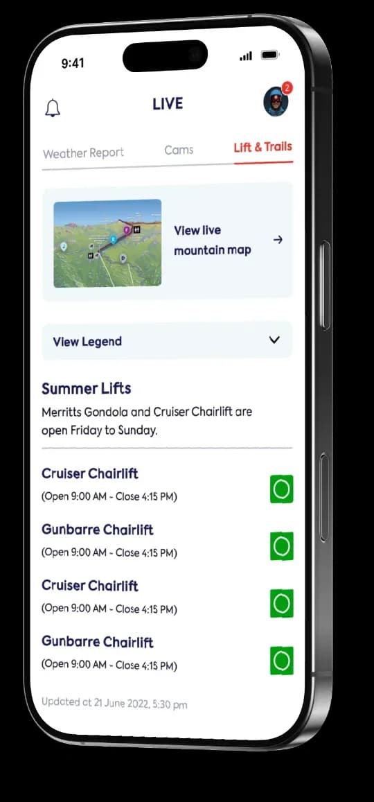 Thredbo — App — Live lifts & trails