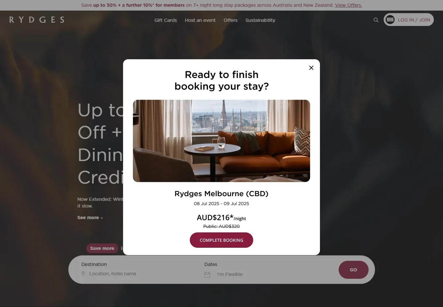 EVT Hotels — Abandoned-booking recovery